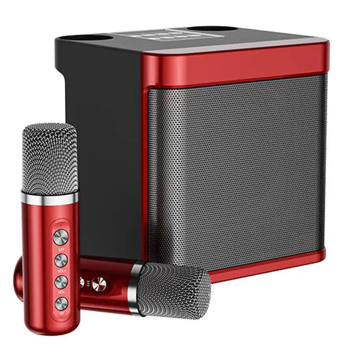 Karaokê Premium com 2 Microfones Sem Fio Garanta a diversão das suas festas com som potente !