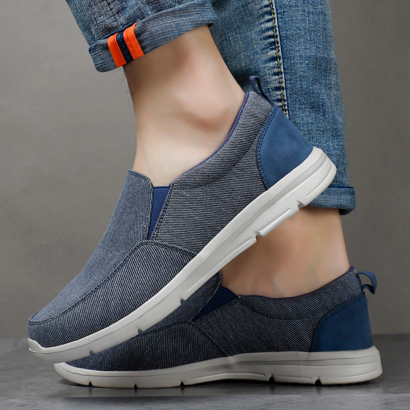 Sapato Slip-On Masculino de Lona - Verão Confortável