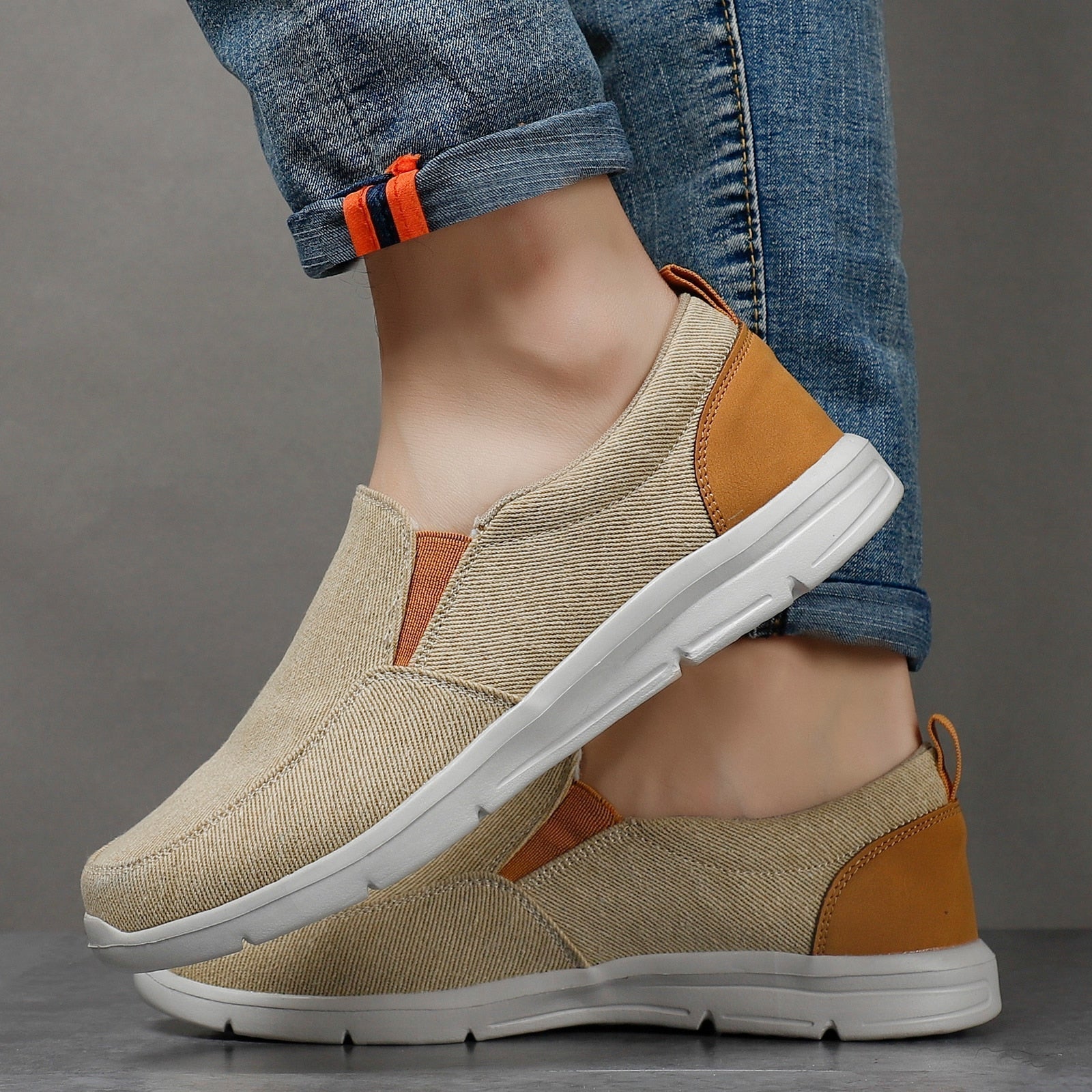 Sapato Slip-On Masculino de Lona - Verão Confortável