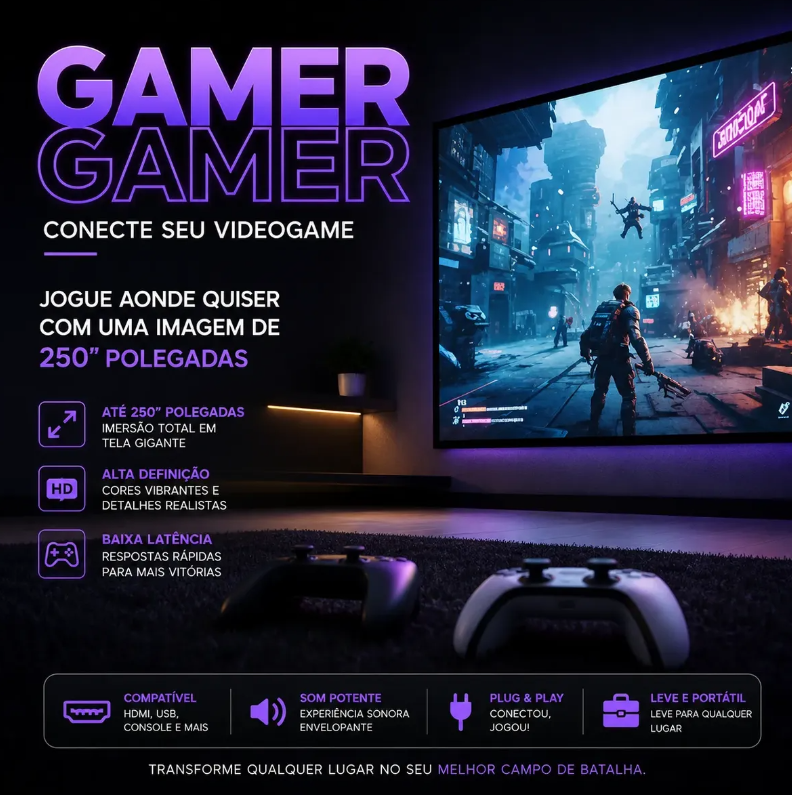 Projetor Portátil 4k Hd Android 11.0 Smart Wifi 5g Bluetooth