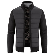 Jaqueta Puffer Masculina com Manga em Lã