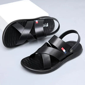 Sandália Masculina de Couro Antiderrapante