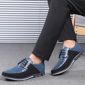 Sapato Casual de Couro Masculino - Clássico Moderno