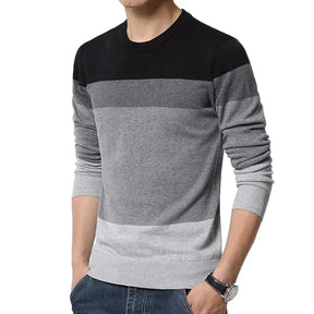 Suéter Masculino Listrado Slim Fit
